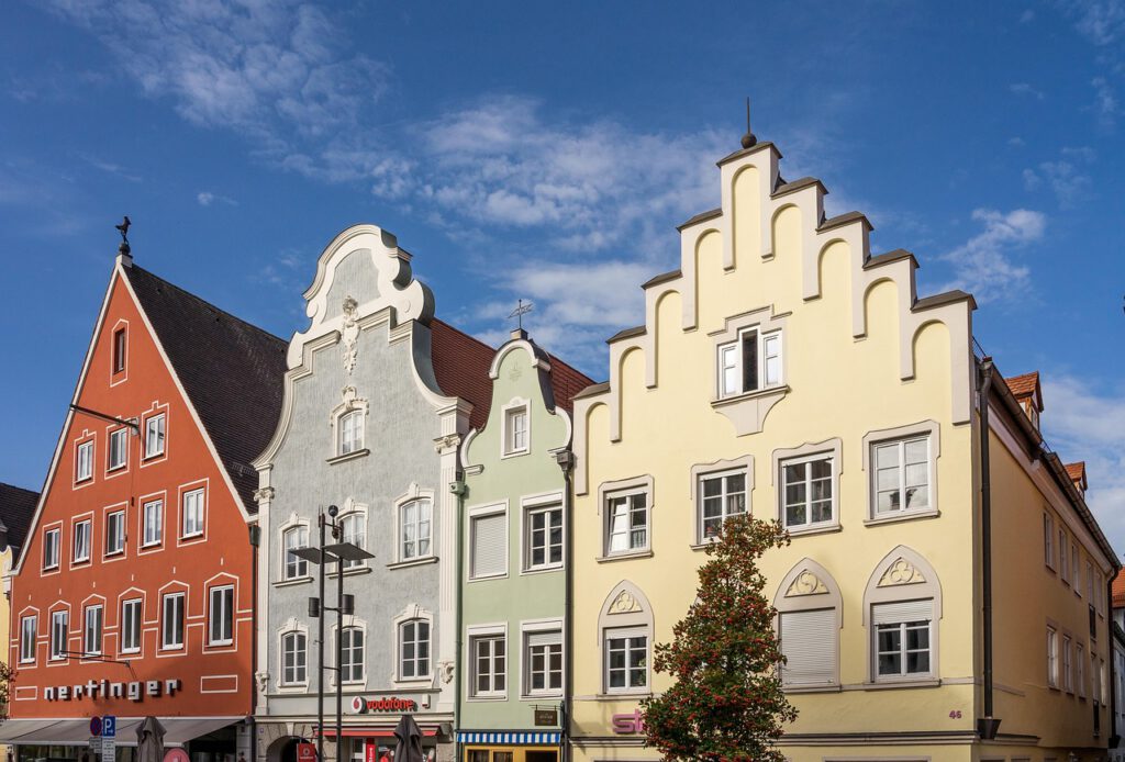 mindelheim, historic center, urban, city, bavaria, district town, allgäu, suballgäu, baroque, cityscape, town house